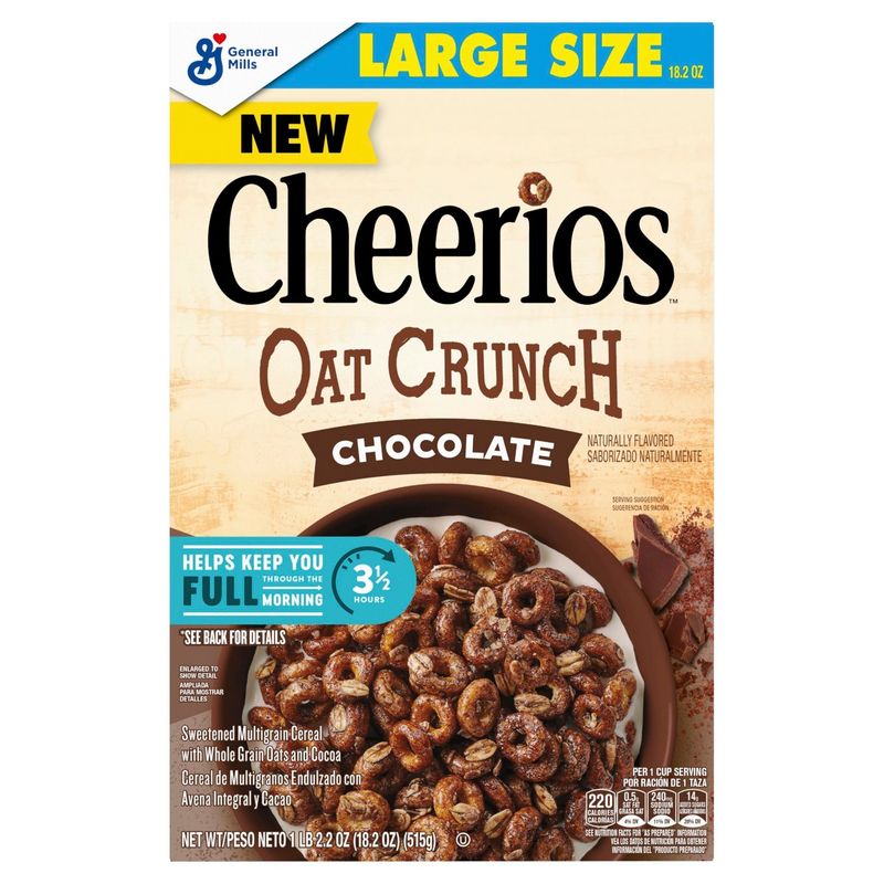 General Mills Cheerios Chocolate Oat Crunch Cereal Large Size, 1 lb 2.2 oz