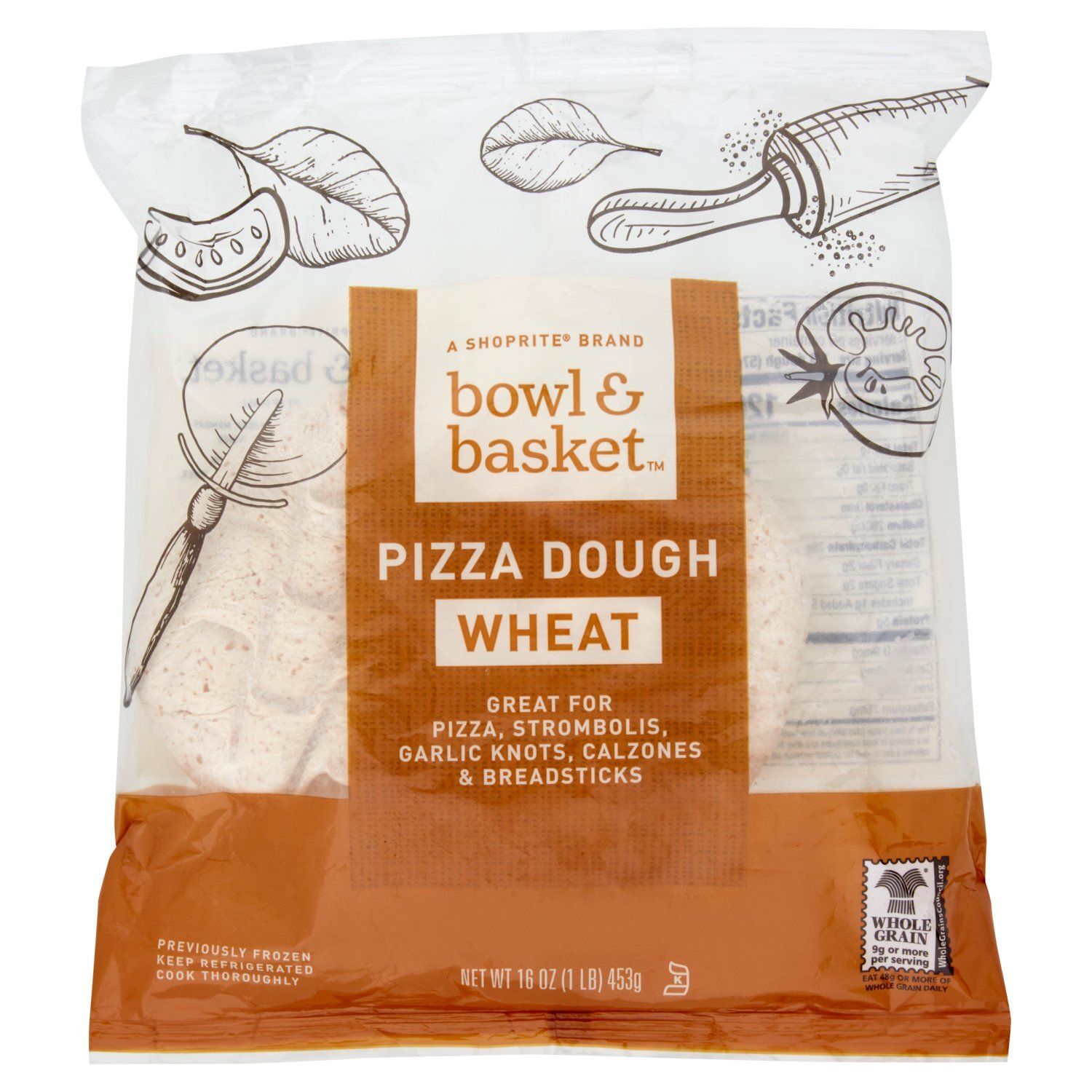 Bowl &amp; Basket Wheat Pizza Dough, 16 oz