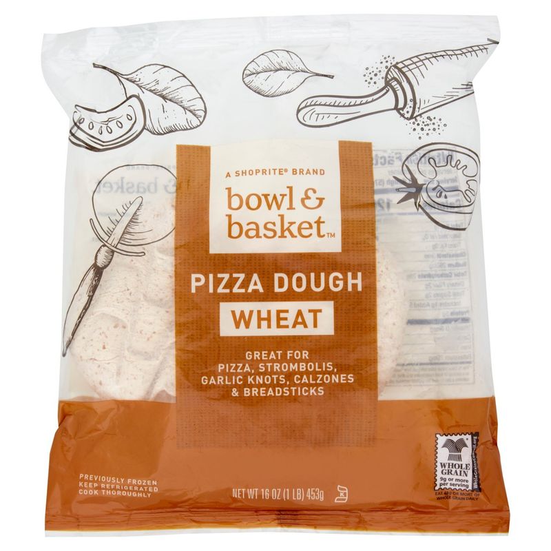 Bowl &amp; Basket Wheat Pizza Dough, 16 oz