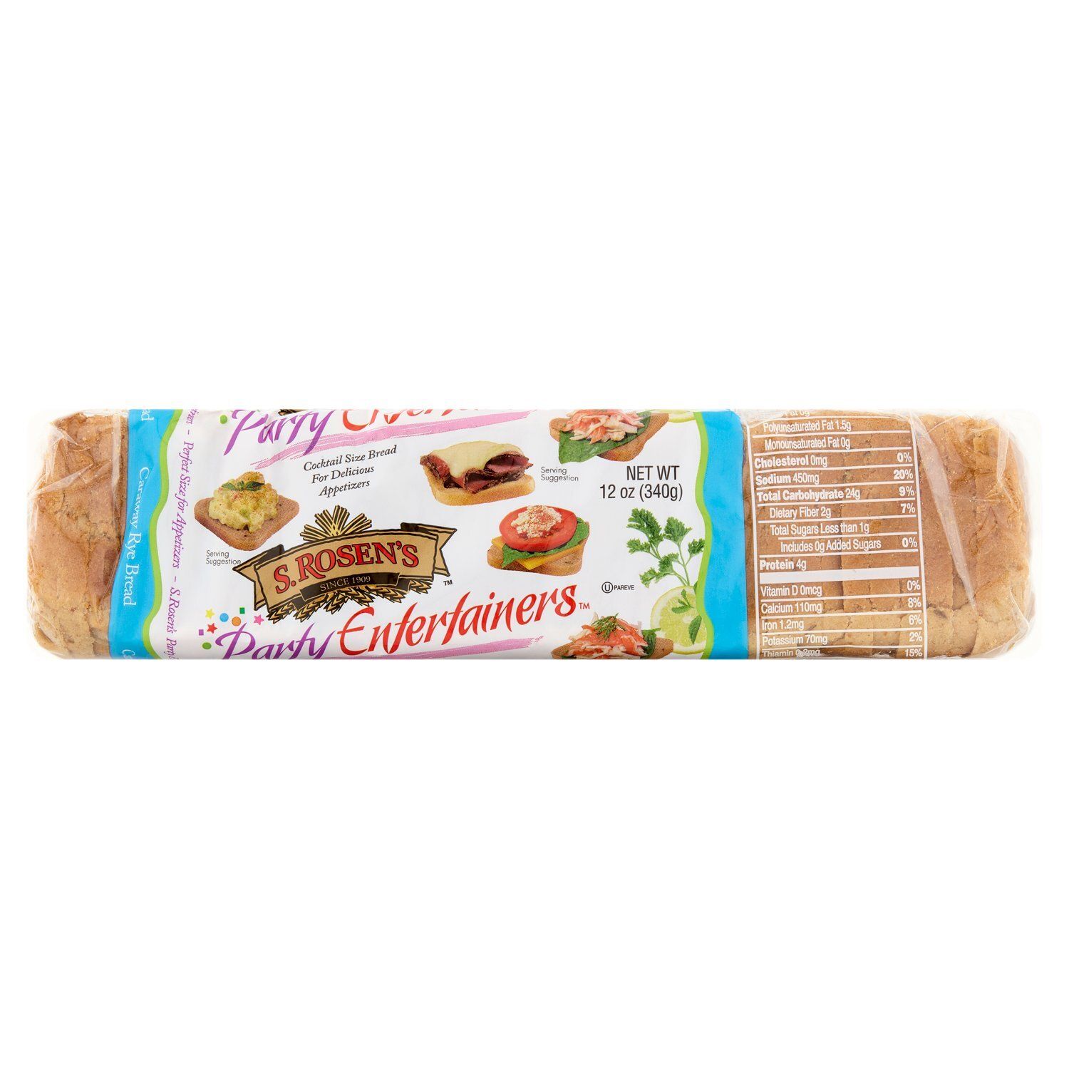 S. Rosen's Party Entertainers Caraway Rye Bread, 12 oz