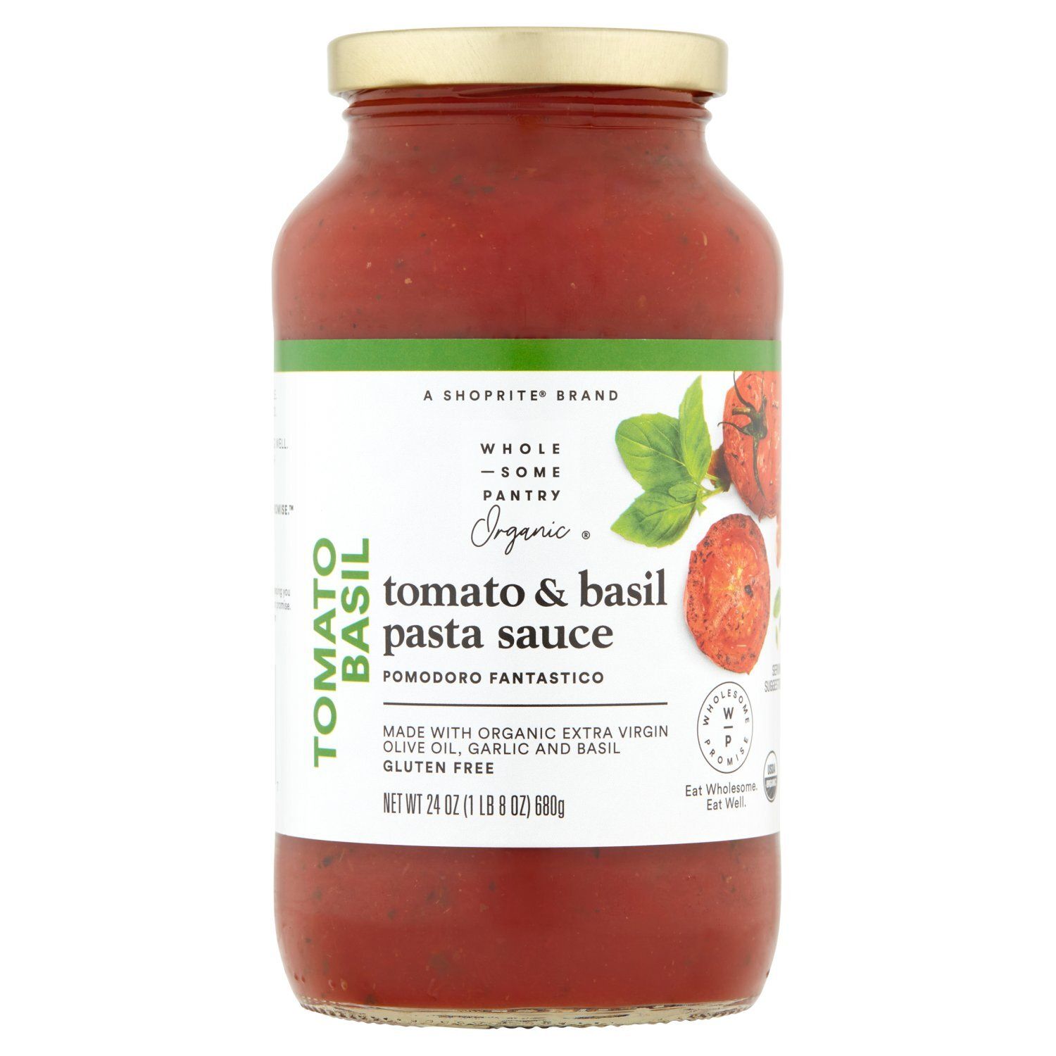 Wholesome Pantry Organic Tomato &amp; Basil Pasta Sauce, 24 oz