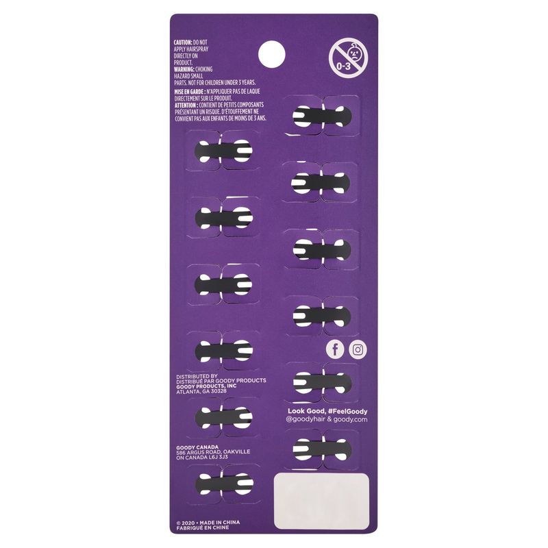 Goody Classic Con Blk Clips, 12 count