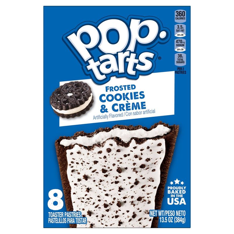 Pop-Tarts Frosted Cookies &amp; Crème Toaster Pastries, 8 count, 13.5 oz