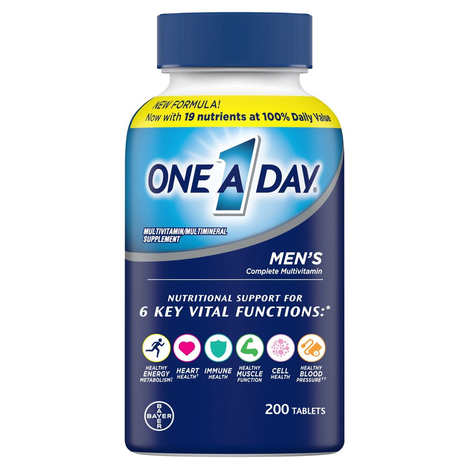 One A Day Men's Complete Multivitamin/Multimineral Supplement, 200 count