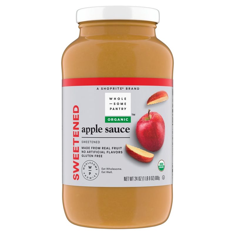 Wholesome Pantry Organic Sweetened Apple Sauce, 24 oz