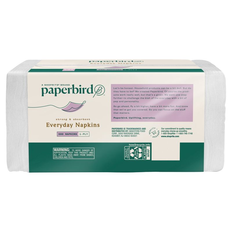 Paperbird 1-Ply Everyday Napkins, 500 count