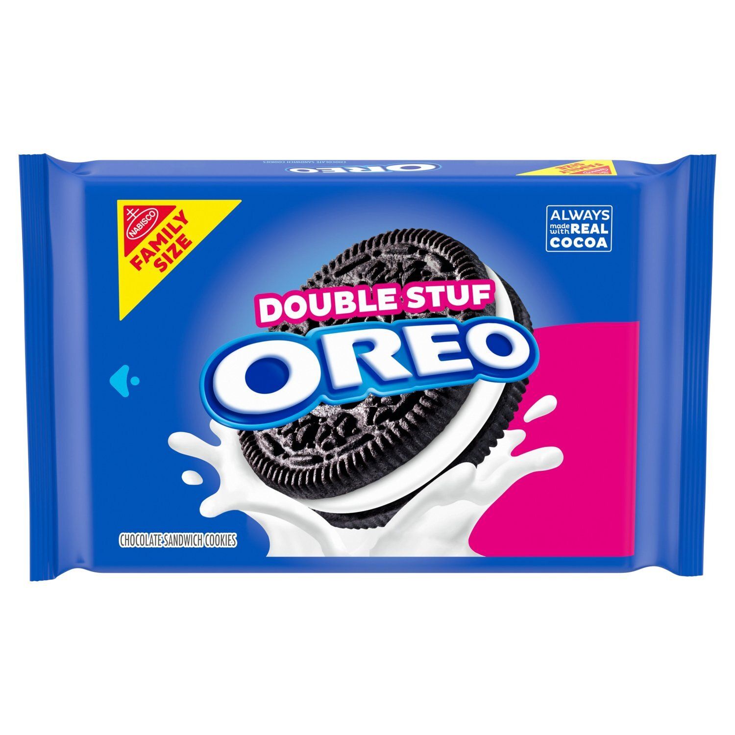 Nabisco Oreo Double Stuf Chocolate Sandwich Cookies Family Size, 1 lb 2.71 oz