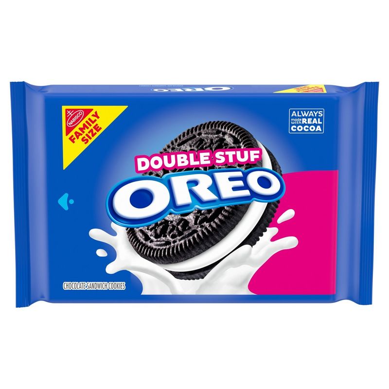 Nabisco Oreo Double Stuf Chocolate Sandwich Cookies Family Size, 1 lb 2.71 oz