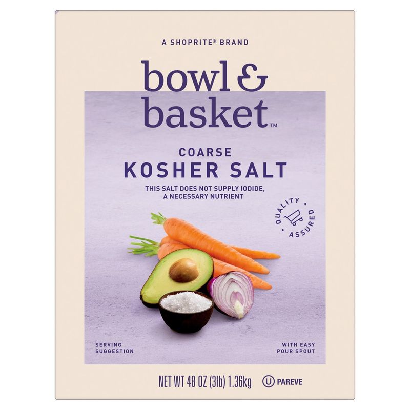 Bowl &amp; Basket Coarse Kosher Salt, 48 oz