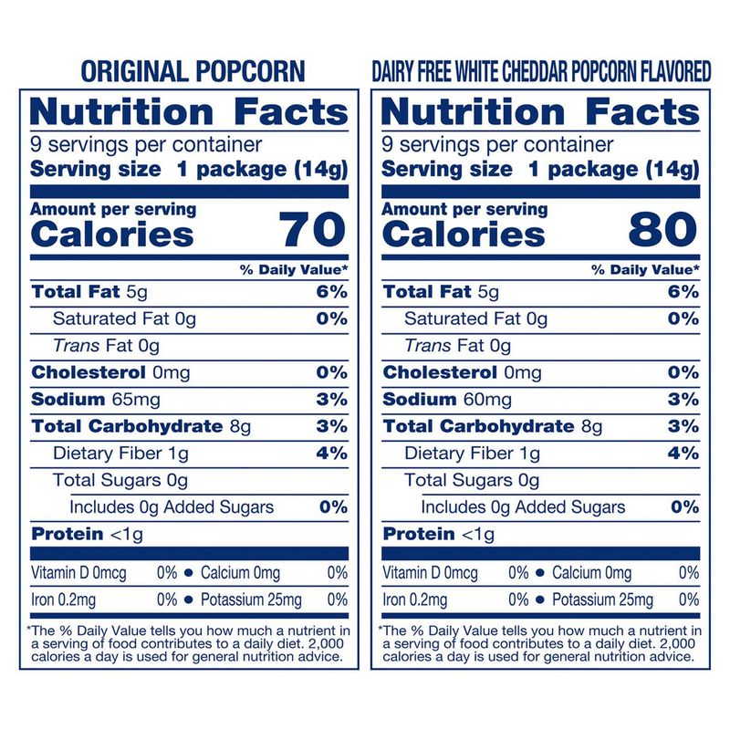 Skinny Pop Original and White Cheddar Popcorn Snack Assortment, 0.5 oz, 18 count
