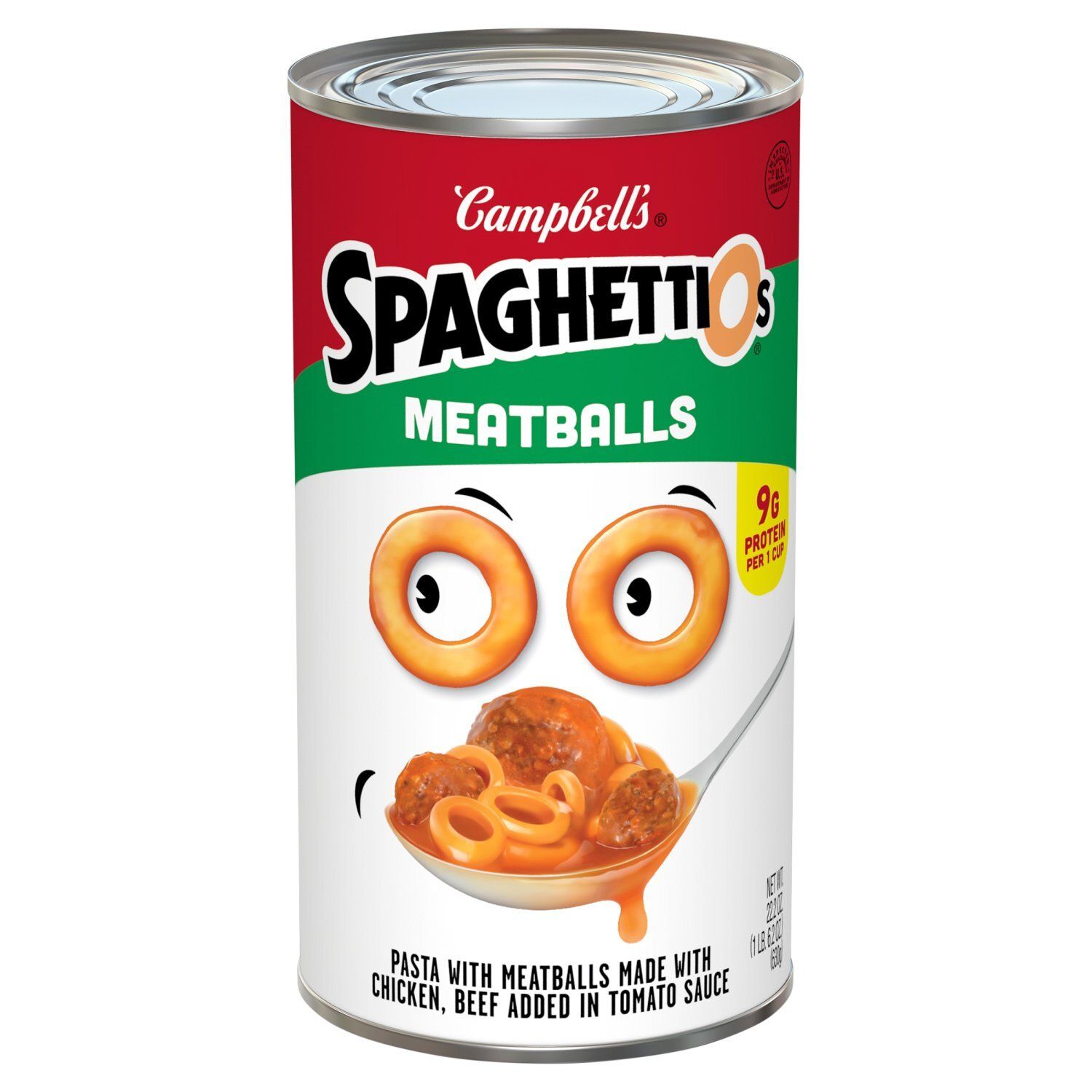 Campbell's Spaghettios Pasta with Meatballs, 22.2 oz