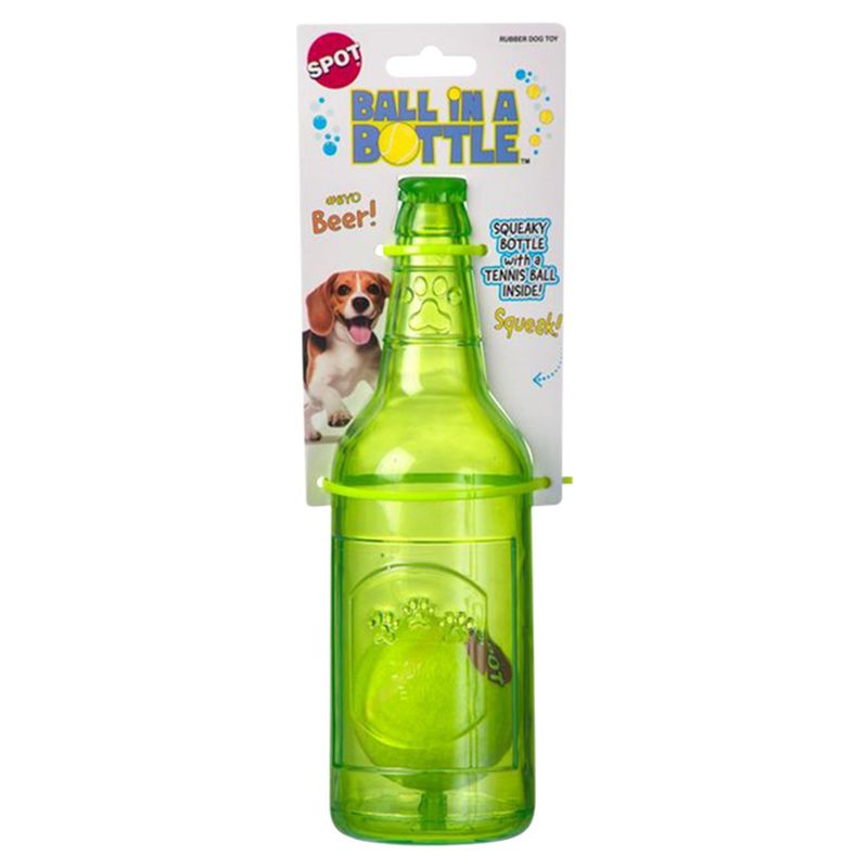 Spot Ball in a Bottle Rubber Dog Toy