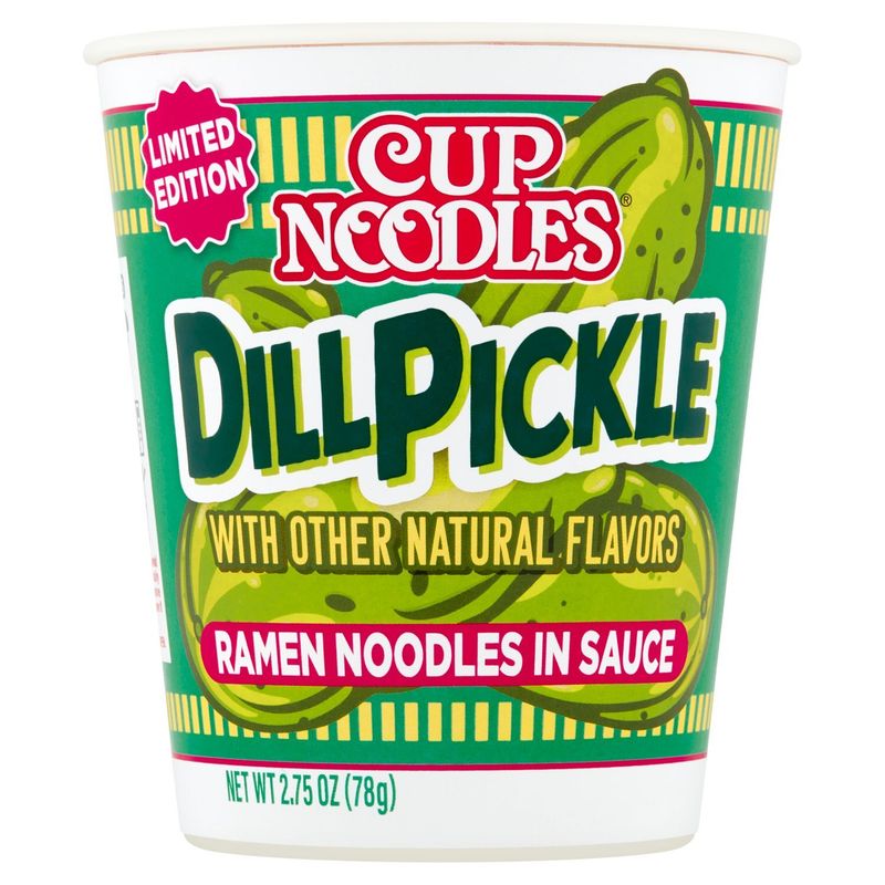 Cup Noodles Dill Pickle Ramen Noodles in Sauce Limited Edition, 2.75 oz