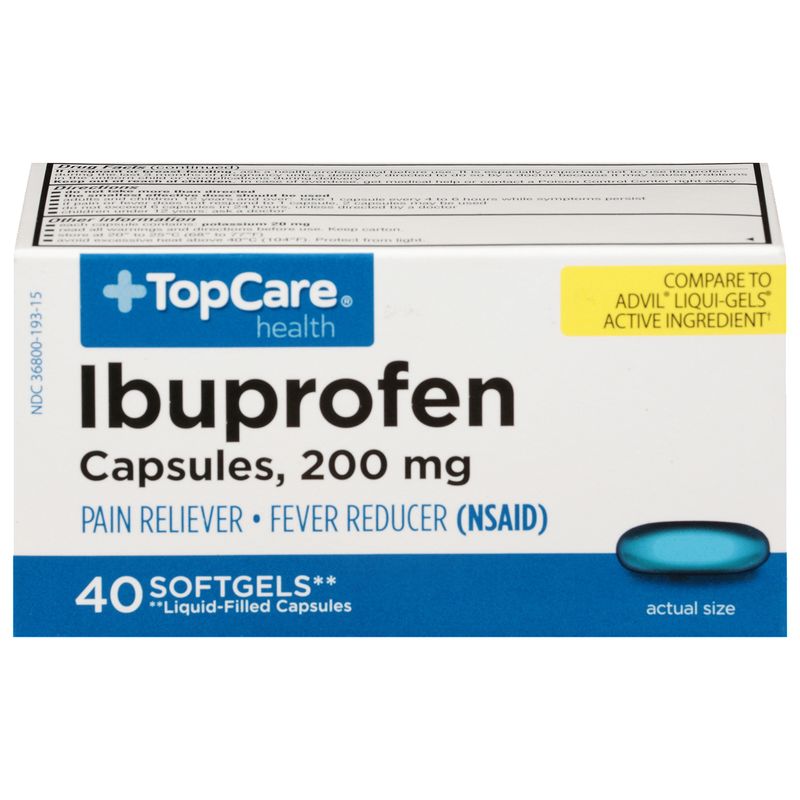 TopCare Ibuprofen 200mg Liquid Soft Gels, 40 each