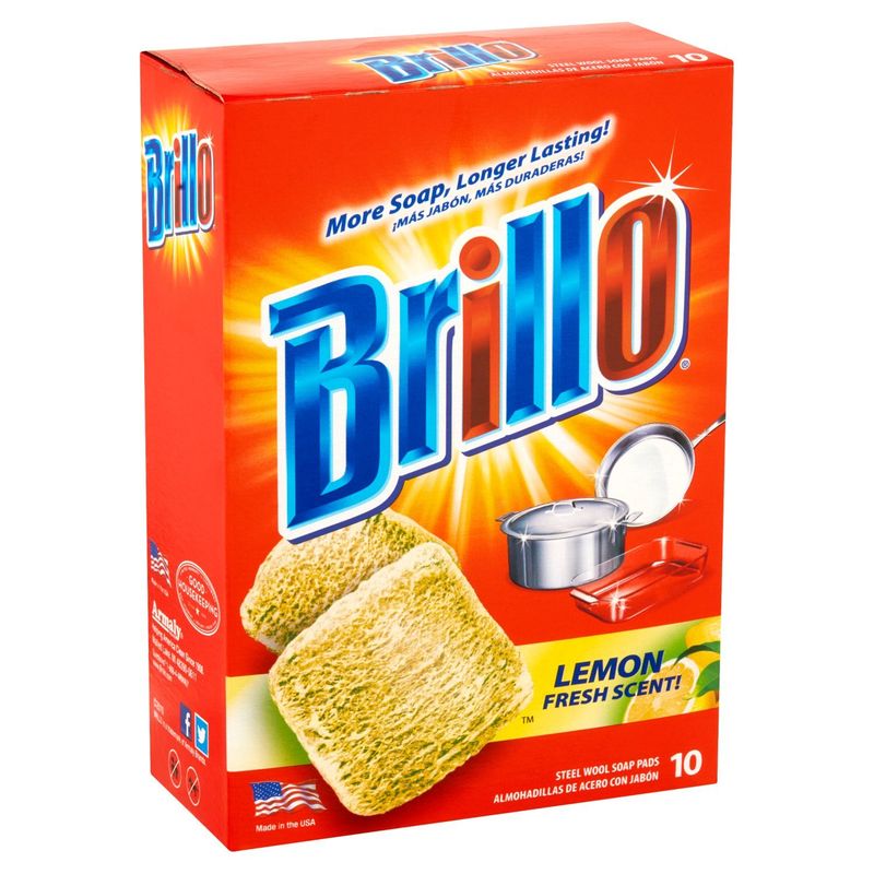 Brillo Lemon Fresh Scent! Steel Wool Soap Pads, 10 count