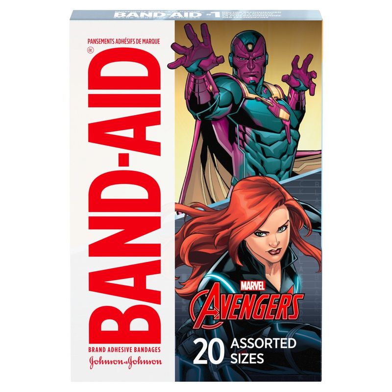Band-Aid Marvel Avengers Adhesive Bandages, 20 count