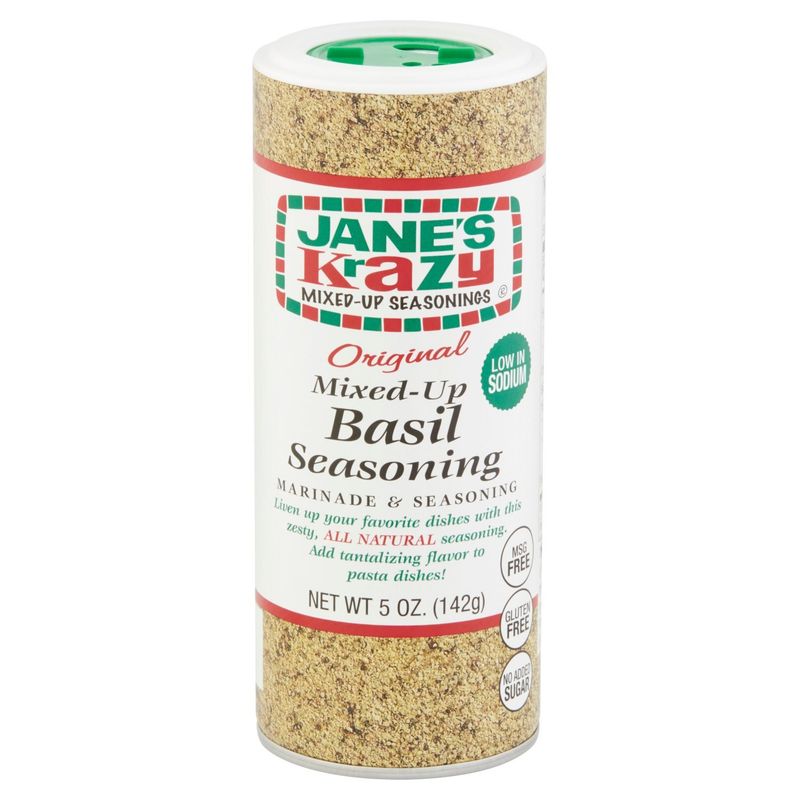 Jane's Krazy Original Mixed-Up Basil Seasoning, 5 oz