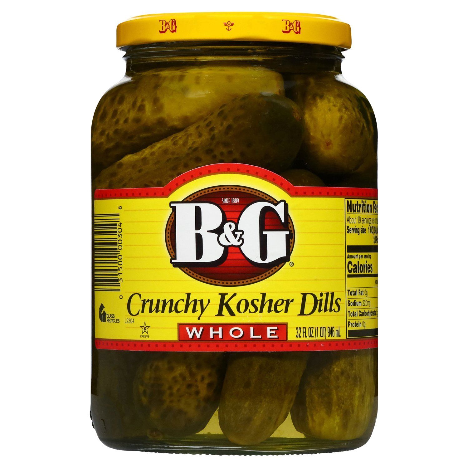 B&amp;G Whole Crunchy Kosher Dills, 32 fl oz
