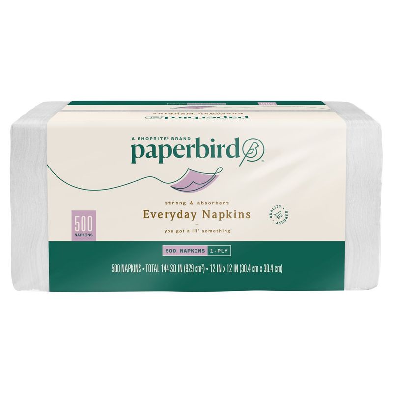Paperbird 1-Ply Everyday Napkins, 500 count