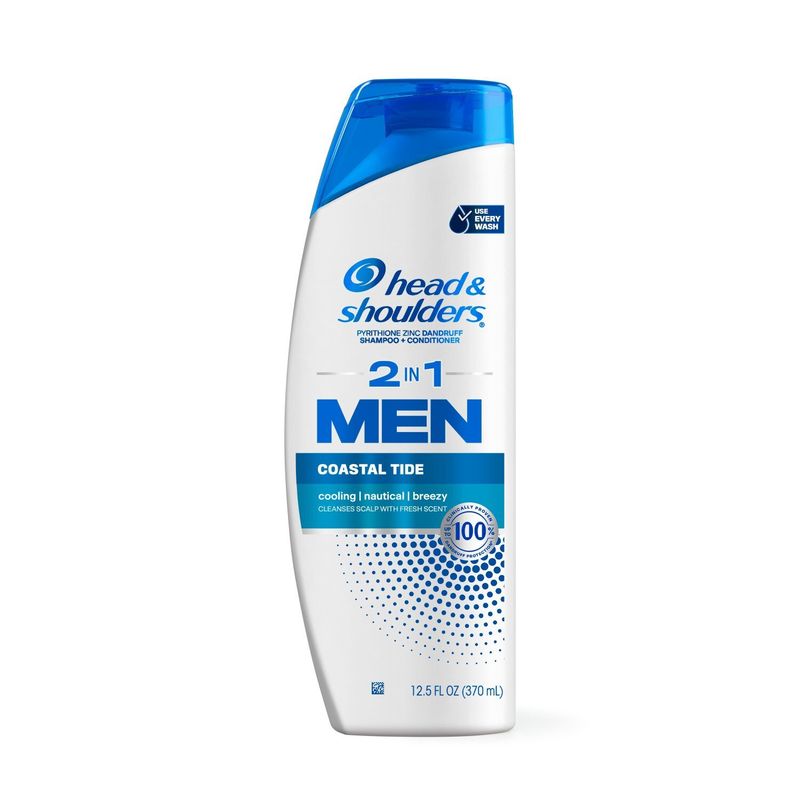 Head and Shoulders Mens 2 in 1 Dandruff Shampoo and Conditioner, Anti-Dandruff Treatment, Coastal T