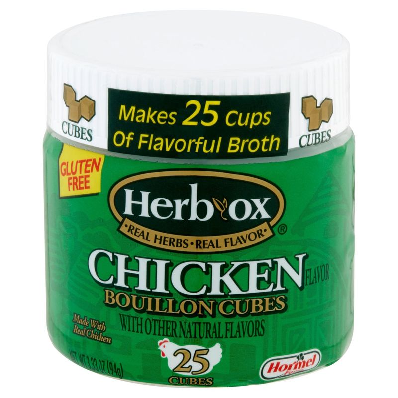 Hormel Foods Herb-Ox Chicken Flavor Bouillon Cubes, 25 count, 3.33 oz
