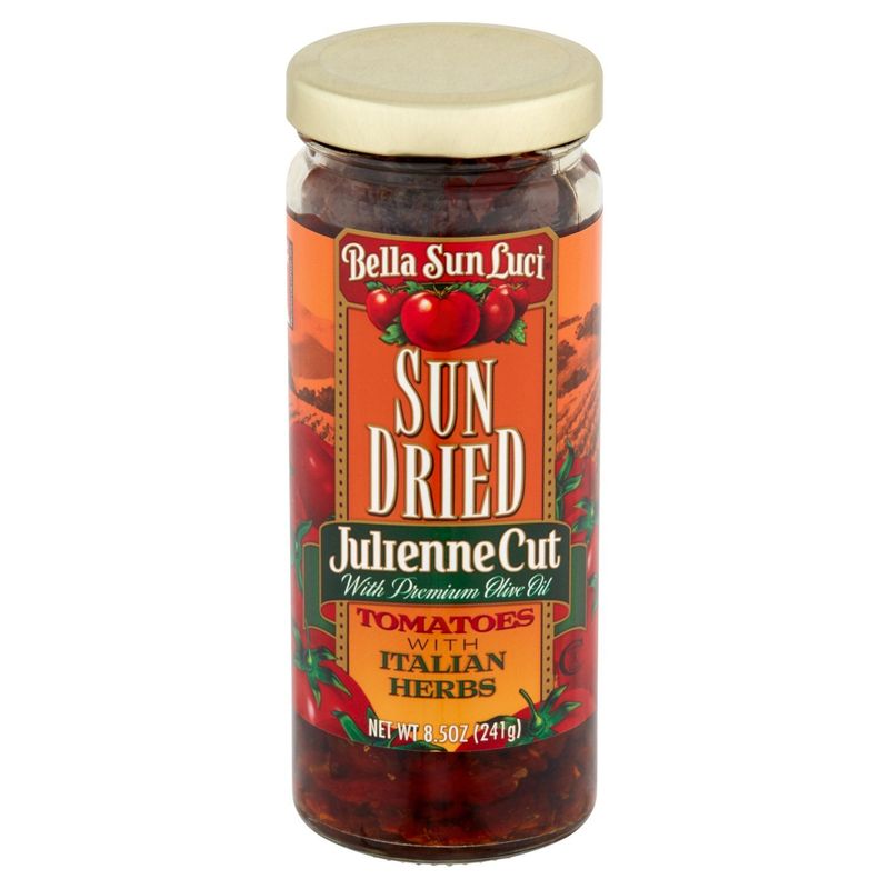Bella Sun Luci Julienne Cut Sun Dried with Italian Herbs Tomatoes, 8.5 oz