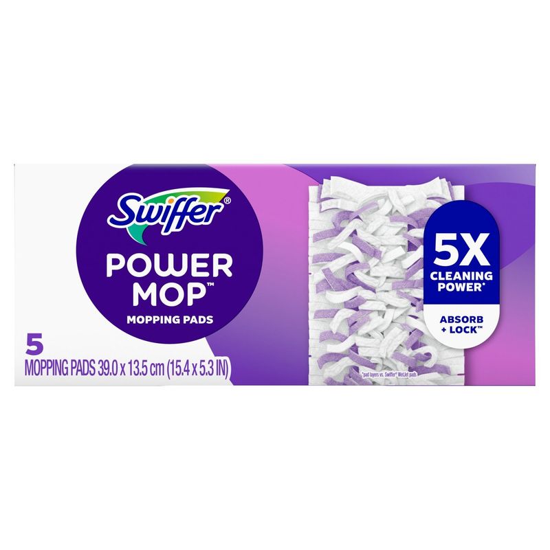 Swiffer Power Mop Mopping Pads, 5 count