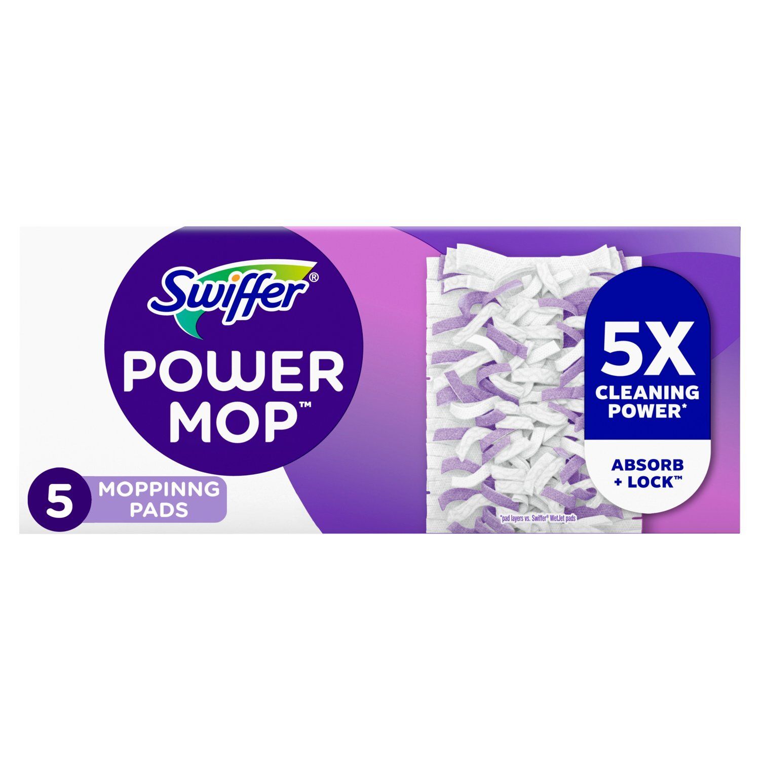 Swiffer Power Mop Mopping Pads, 5 count