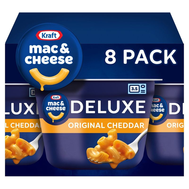 Kraft Deluxe Original Cheddar Macaroni &amp; Cheese Sauce, 2.39 oz 8 count