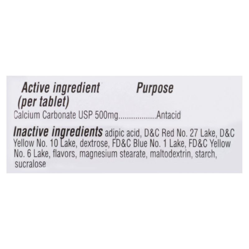 TopCare Regular Strength Assorted Fruit Flavors Antacid Tablets, 500 mg, 150 count