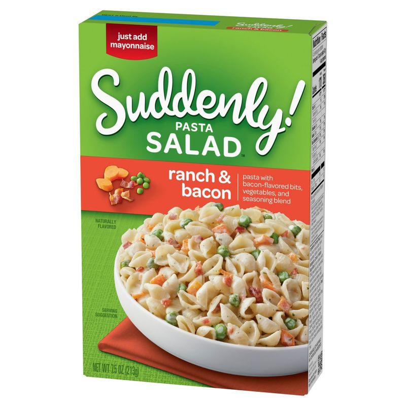 Betty Crocker Suddenly! Pasta Salad Ranch &amp; Bacon Vegetable Blend &amp; Seasoning Pasta, 7.5 oz