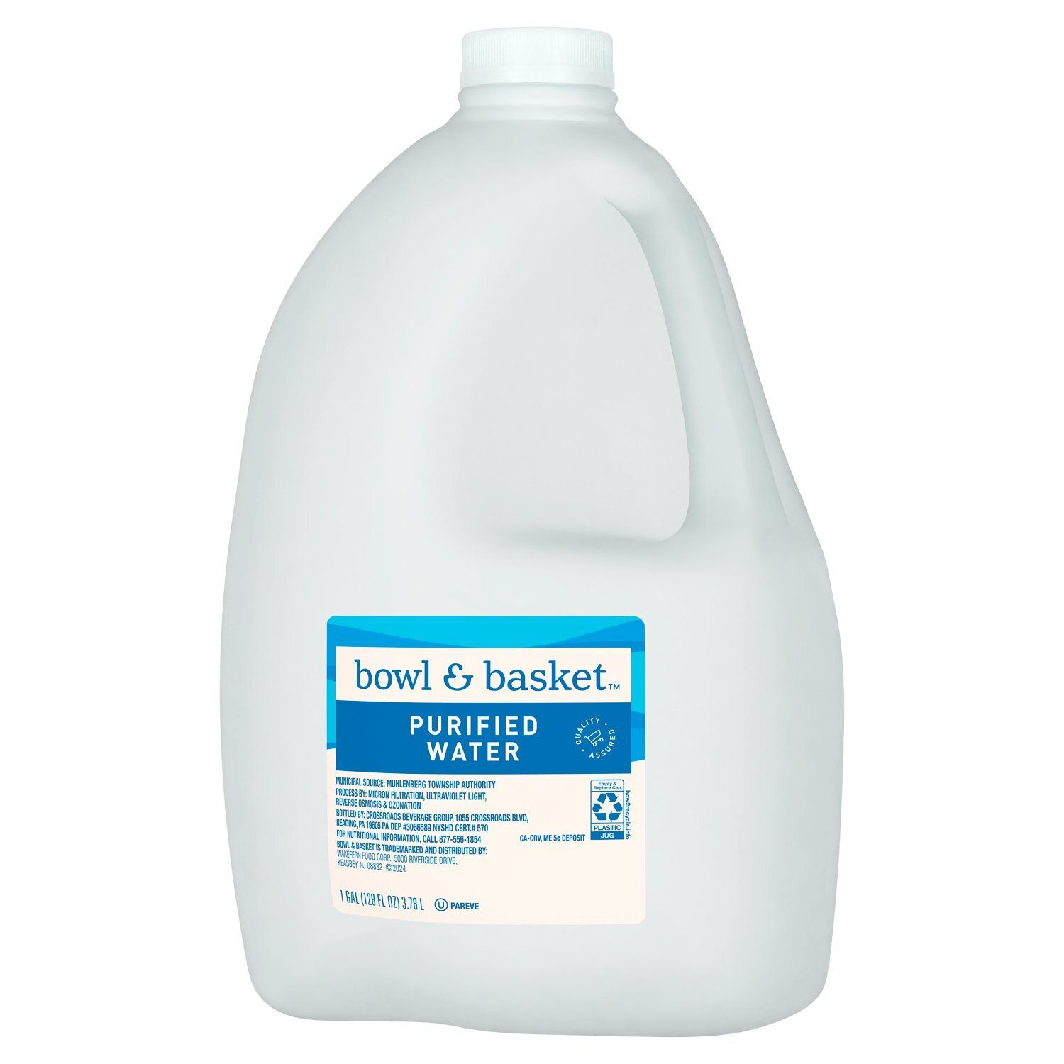 Bowl &amp; Basket Purified Water, 1 gal