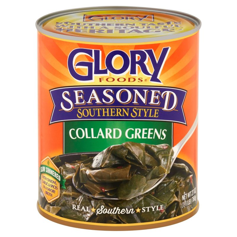 Glory Foods Seasoned Southern Style Collard Greens, 27 oz