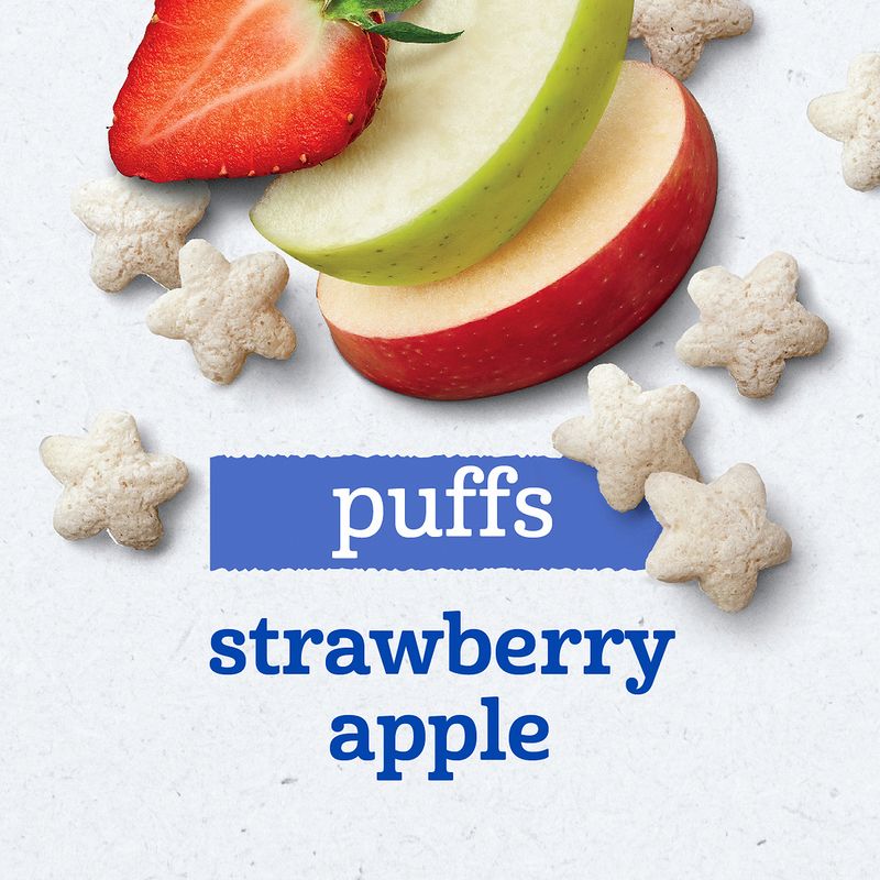 Gerber Strawberry Apple Puffs Cereal Snack, Crawler, 8+ Months, 1.48 oz