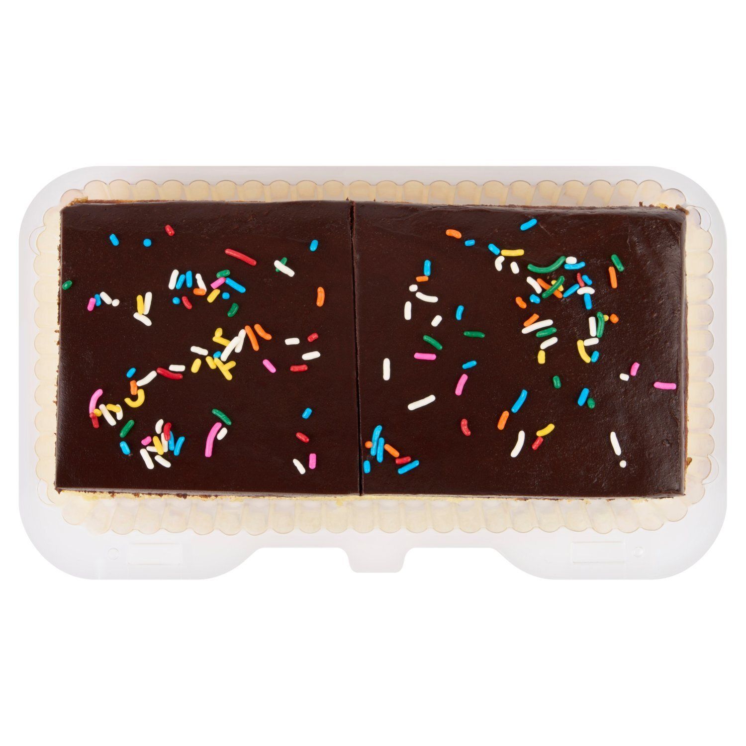 2 Pack Golden Cake Squares with Fudge Icing