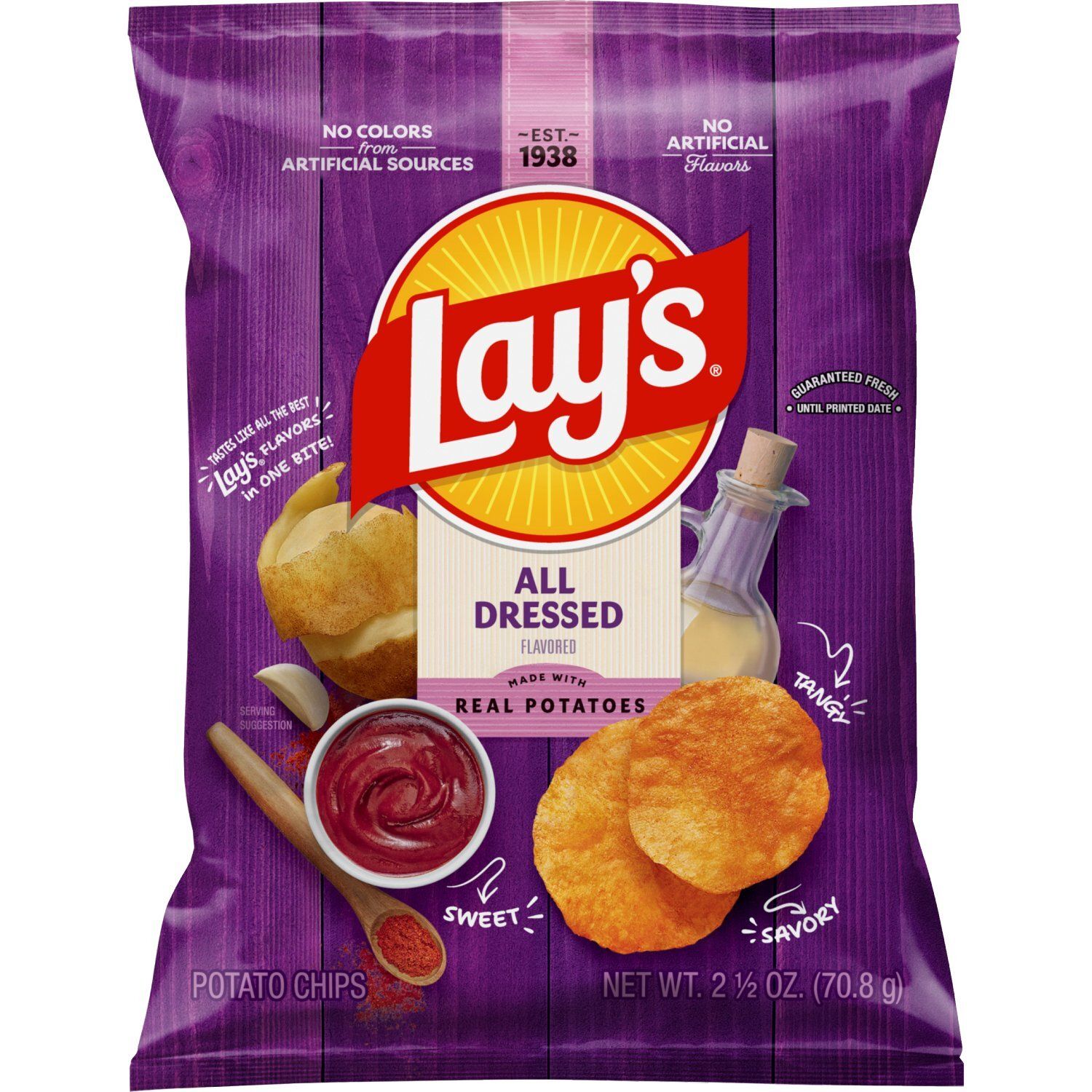 Lay's Potato Chips All Dressed Flavored 2 1/2 Oz