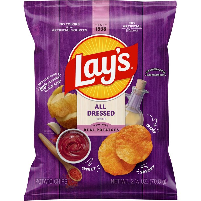 Lay's Potato Chips All Dressed Flavored 2 1/2 Oz