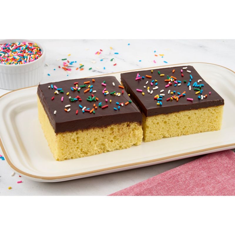 2 Pack Golden Cake Squares with Fudge Icing