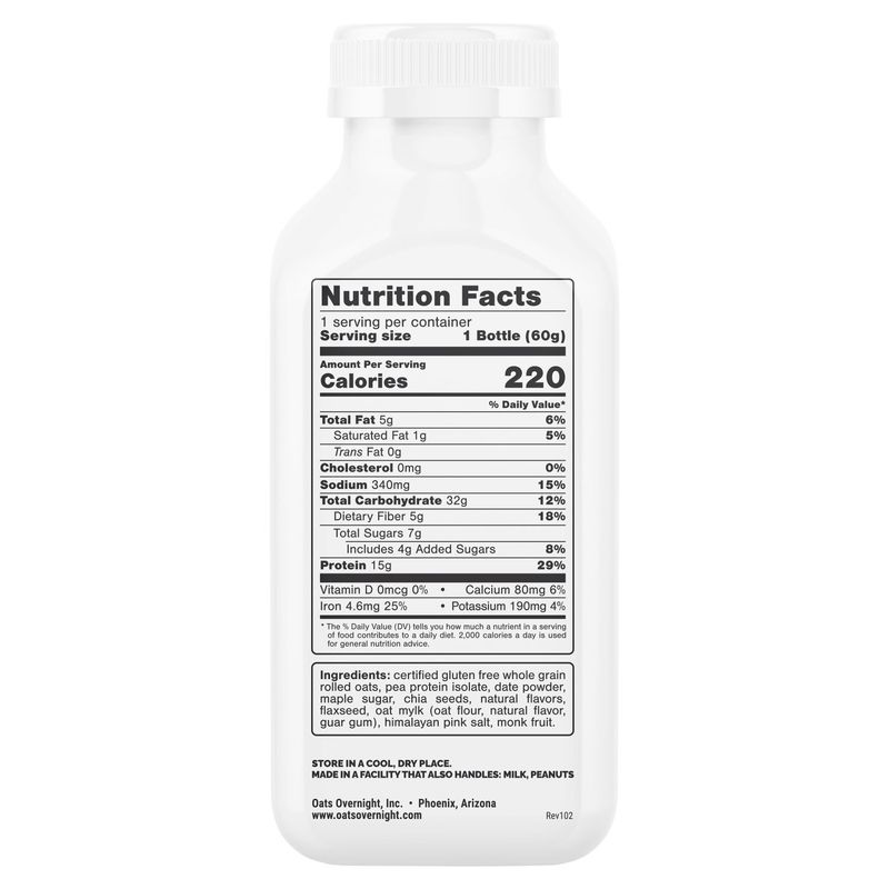 Oats Overnight Maple Brown Sugar Shake, 2.1 oz
