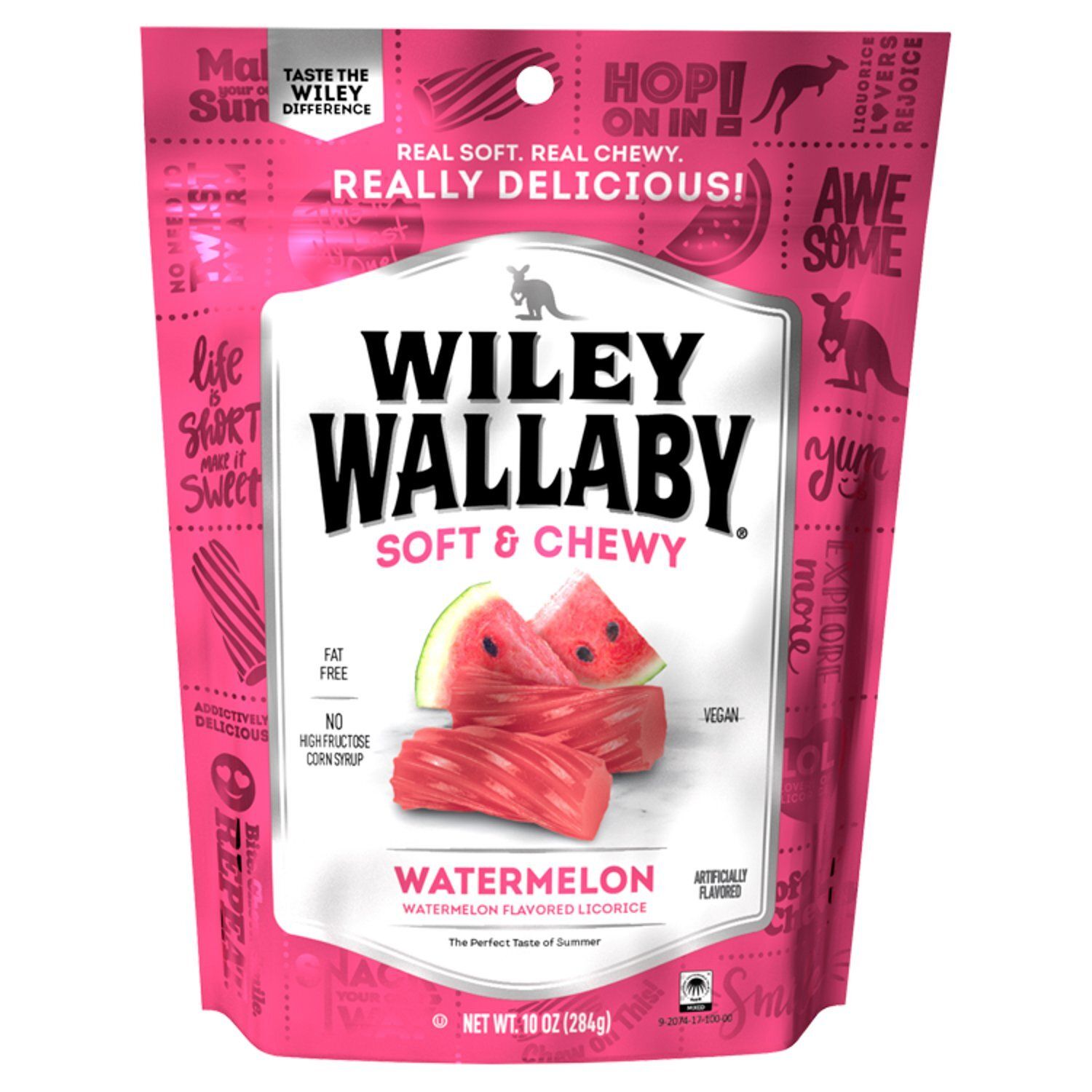 Wiley Wallaby Soft &amp; Chewy Watermelon Flavored Licorice, 10 oz
