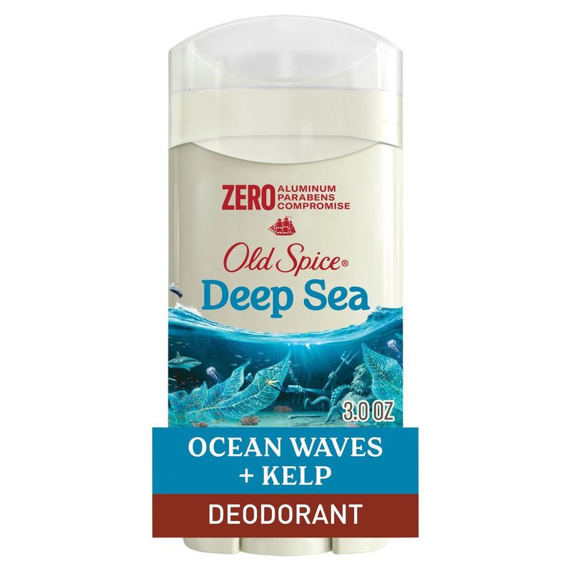 Old Spice Deep Sea Scent of Ocean Waves + Kelp Deodorant, 3.0 oz