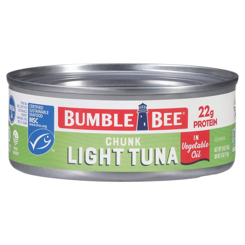 Bumble Bee Chunk Light Tuna in Vegetable Oil, 5 oz