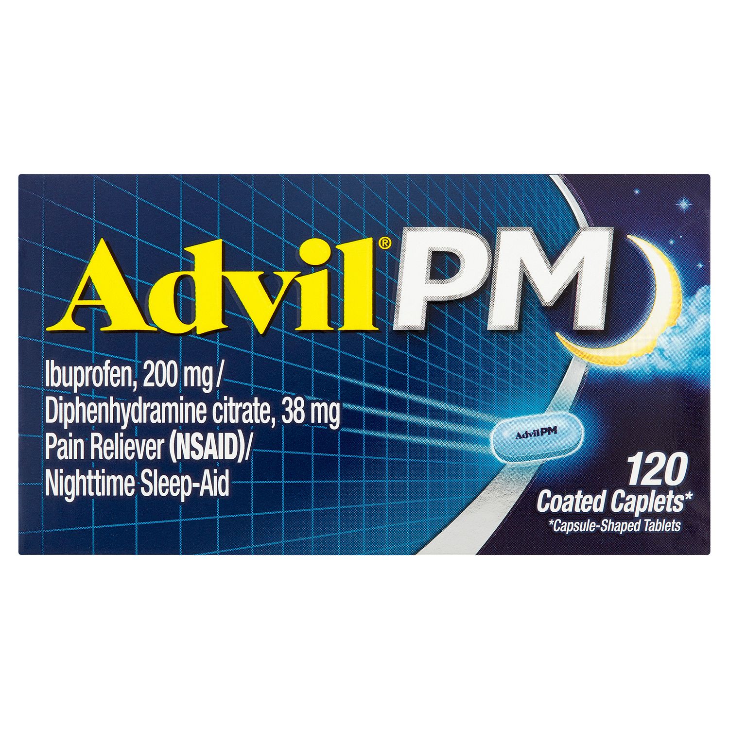 Advil PM Coated Caplets, 120 count
