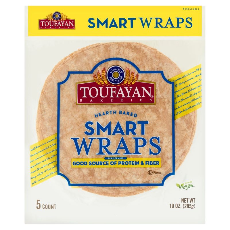 Toufayan Bakeries Hearth Baked Smart Wraps, 5 count, 10 oz