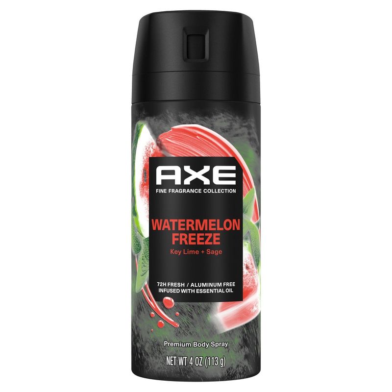 Axe Watermelon Freeze Key Lime + Sage Premium Body Spray, 4 oz