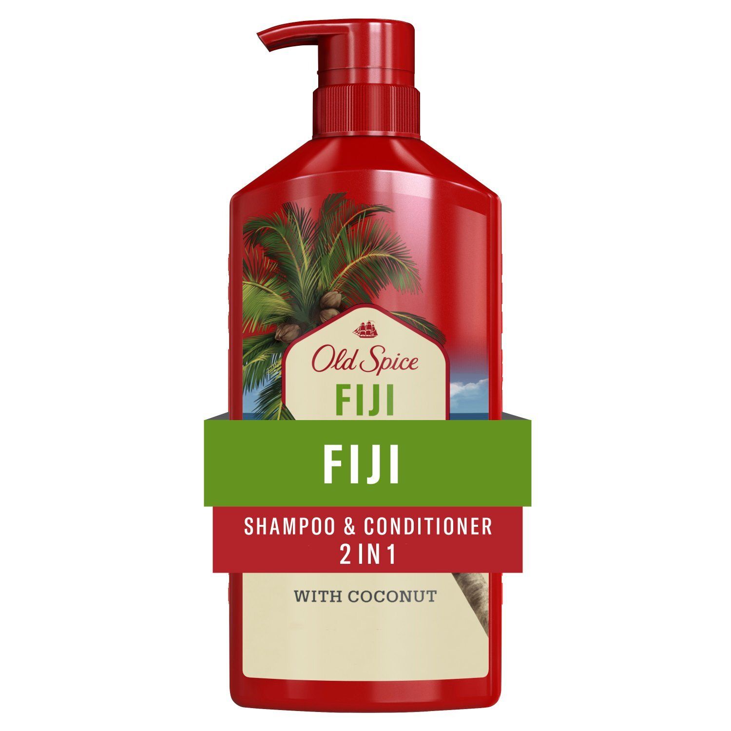 Old Spice Fiji 2in1 Shampoo &amp; Conditioner for Men, Healthier, Fuller, More Moisturized Looking Hair