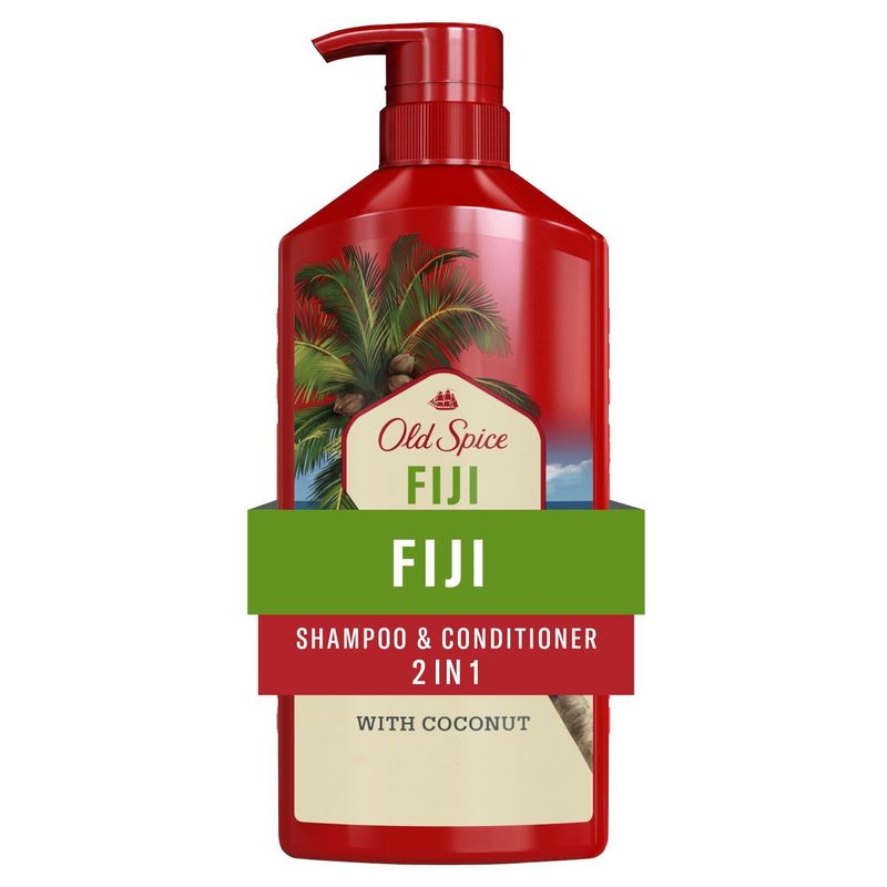 Old Spice Fiji 2in1 Shampoo &amp; Conditioner for Men, Healthier, Fuller, More Moisturized Looking Hair
