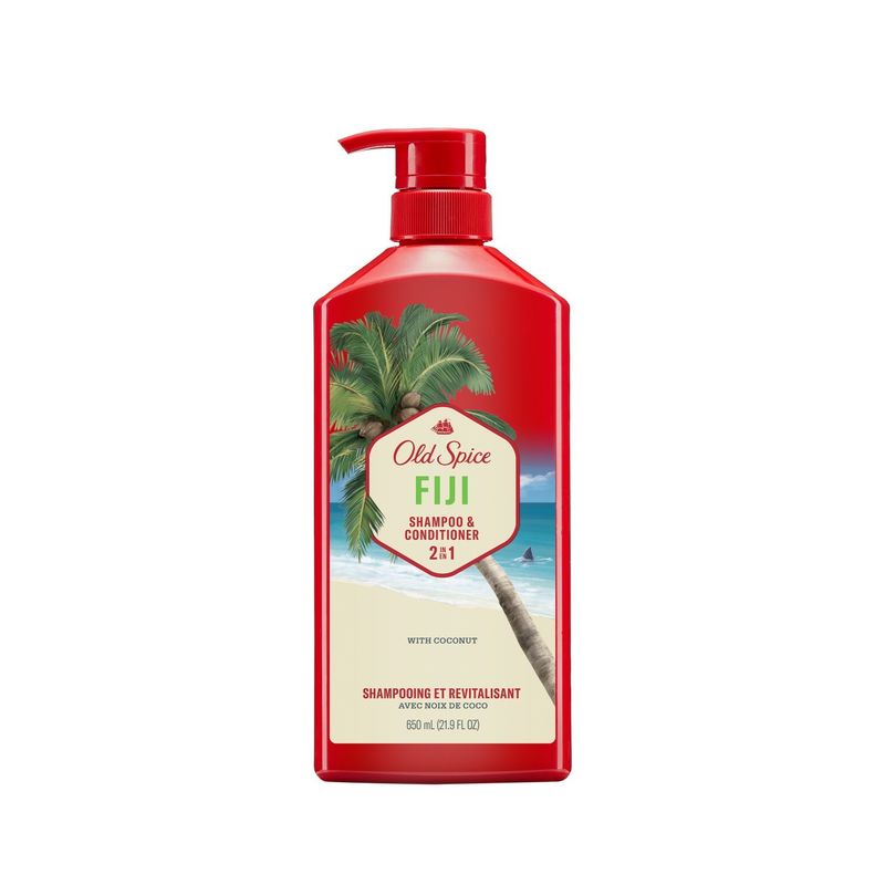 Old Spice Fiji 2in1 Shampoo &amp; Conditioner for Men, Healthier, Fuller, More Moisturized Looking Hair