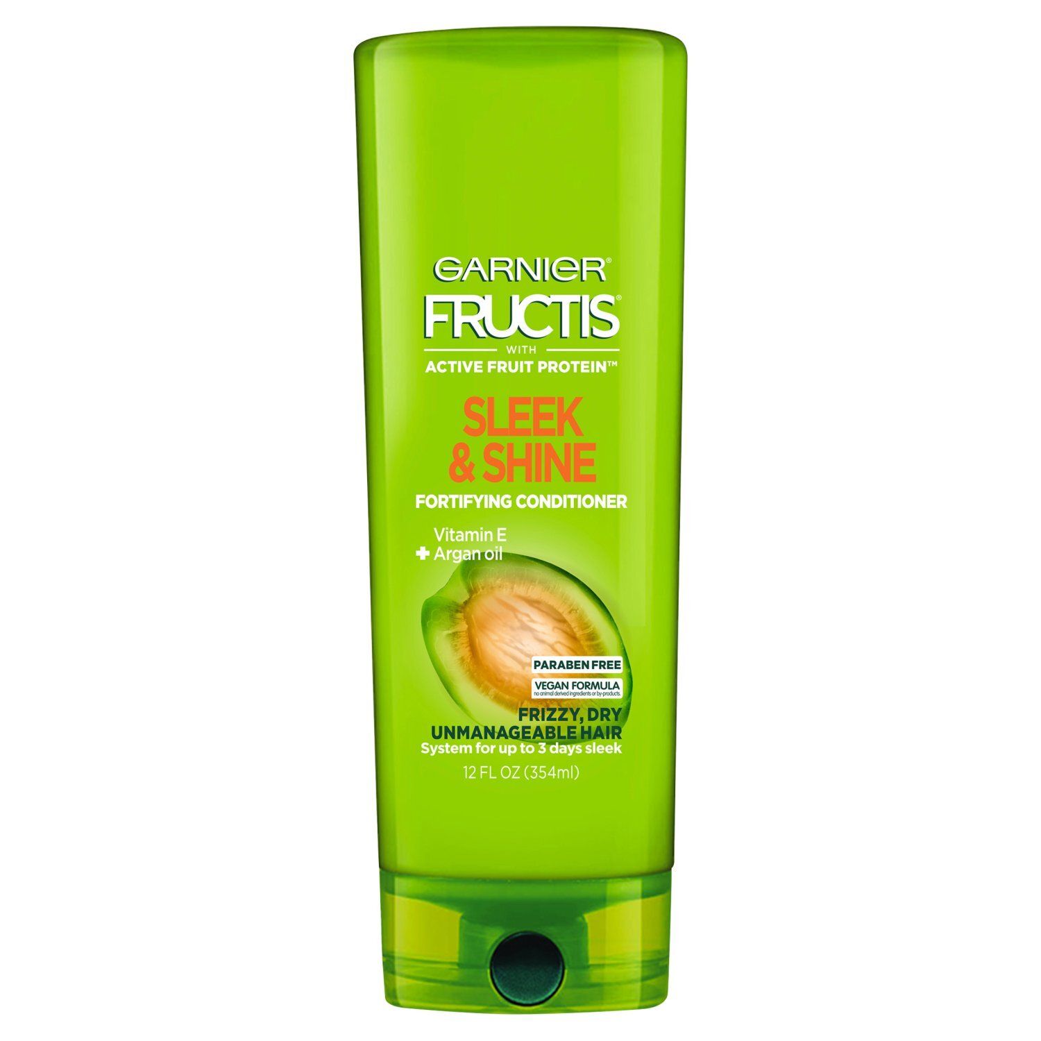 Garnier Fructis Sleek &amp; Shine Fortifying Conditioner for Frizzy, Dry Hair, 12 fl. oz.