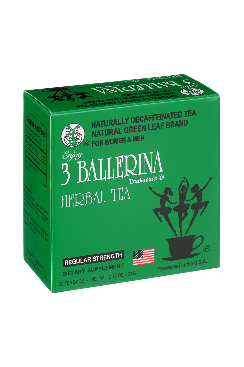 ENJOY 3 BALLERINA TREDAMARK HERBAL TEA 2.18OZ(60G) 30 TEA BAGS PACK OF 6
